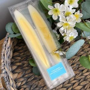White & Yellow Bunny Ears Taper Candles, 2-Pack